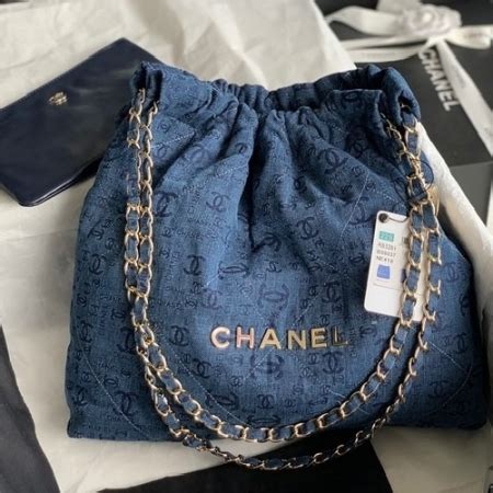 chanel 22 green|chanel 22 denim.